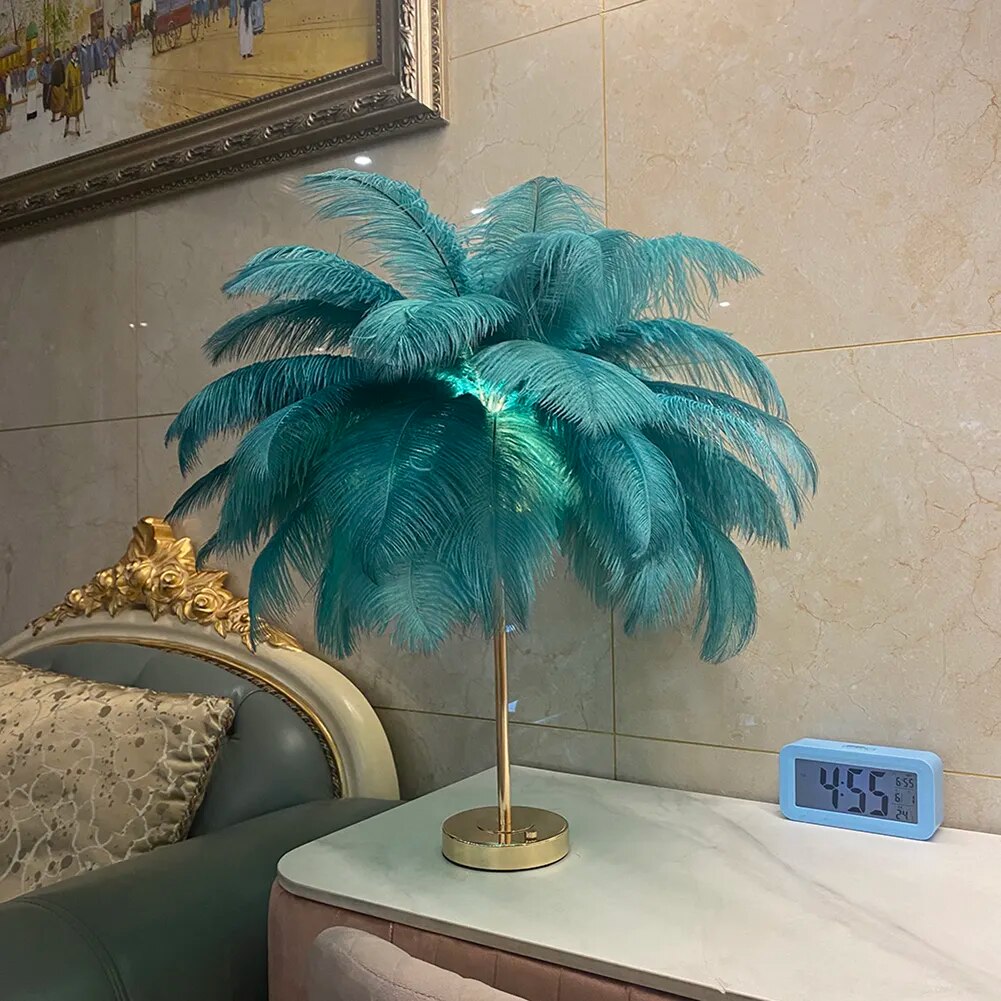 2022 New Touch Control Table Feather Lamp