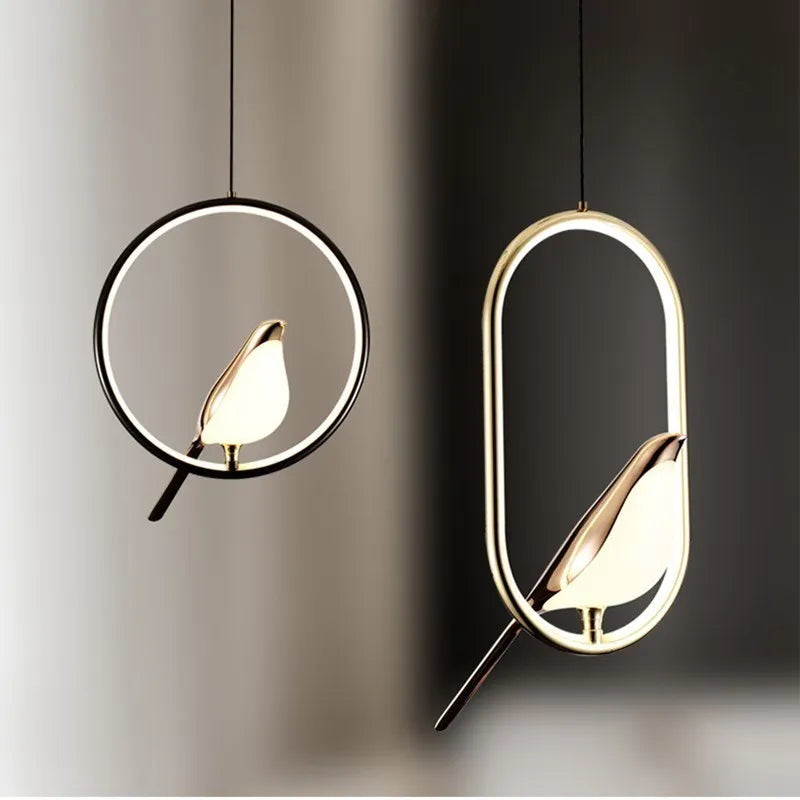 Nordic Style LED Wall Lamp Art Magpie Bird Home Decor Bedroom Bedside Parlor Background  Decoration Sconce Indoor Lighting