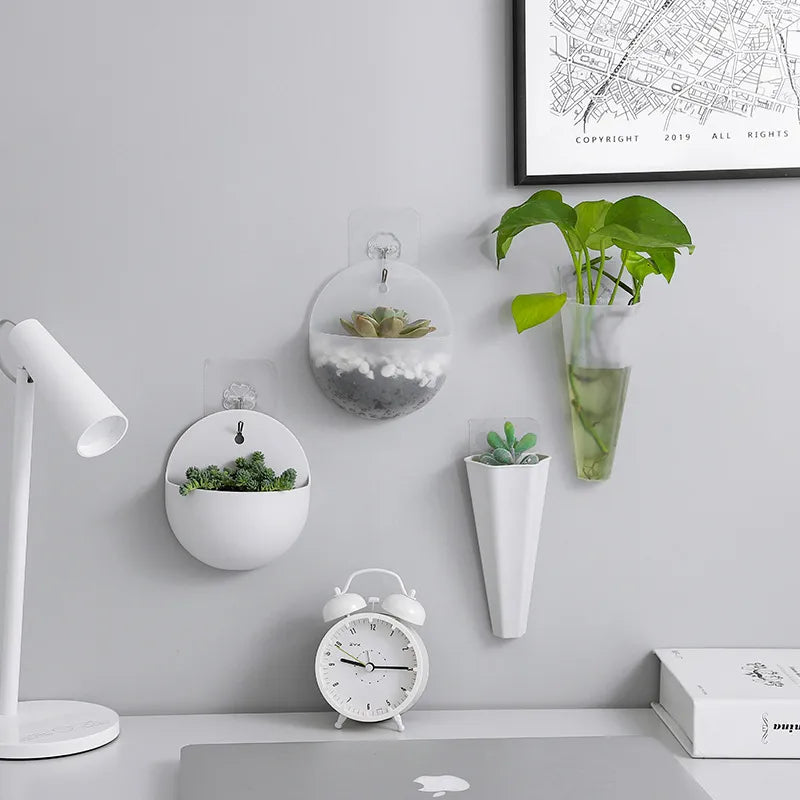 1PC Plastic Vase Hydroponic Wall Mounted Plant