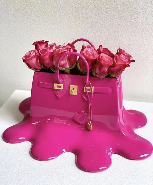 Creative Resin Flowers Bag Vase