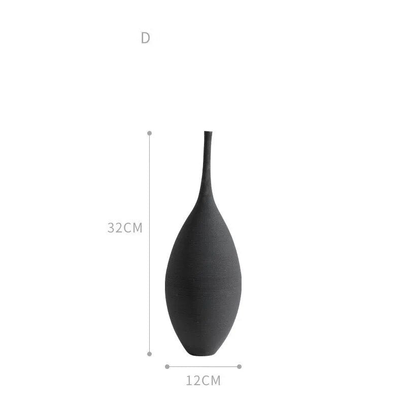 Modern Minimalist Handmade Art Zen Vase Ceramic Ornaments Living Room Model Home Decoration