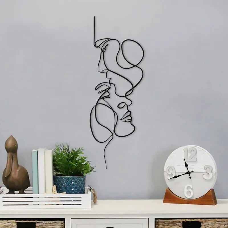 Nordic Christmas Metal Decorative Wall Decor Pendant Wall Stickers Decoration Silhouette Home Decor Wall Hanging Bedroom Decor